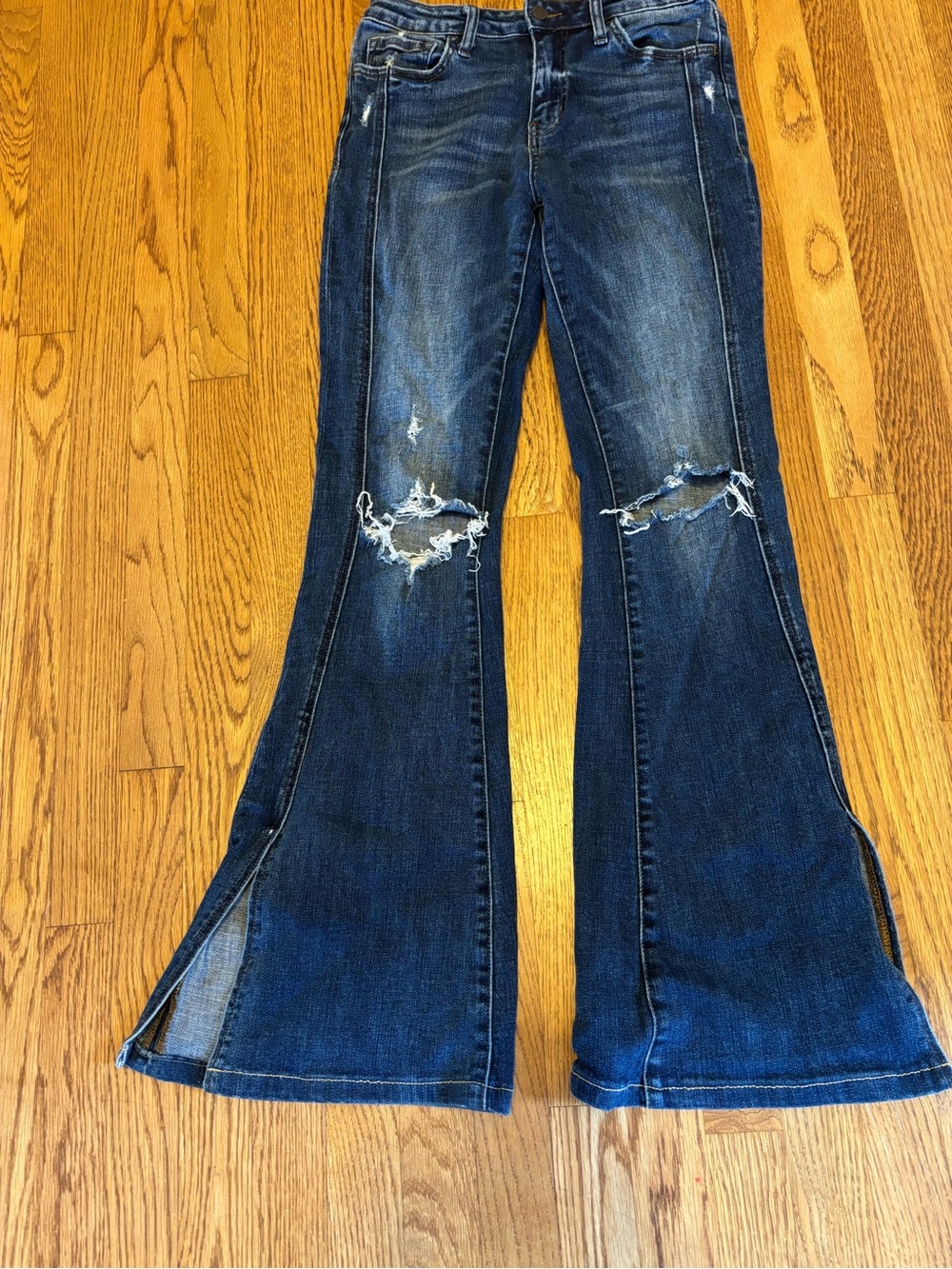 Altar'd State Jeans Womens 27 Vervet Denim Jeans Bell Bottom High Rise Flare